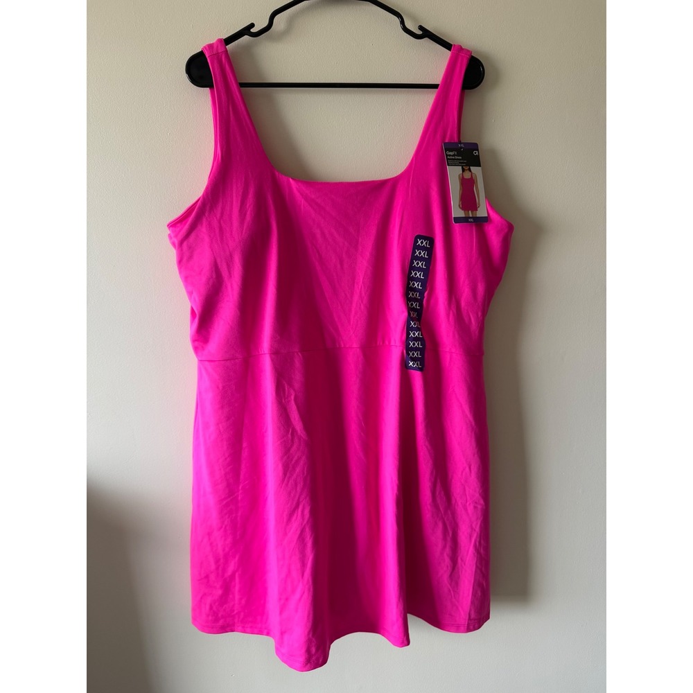 GapFit Active Dress Womens XXL Pink GF012729 Tennis Exercise Built-in Shorts NWT